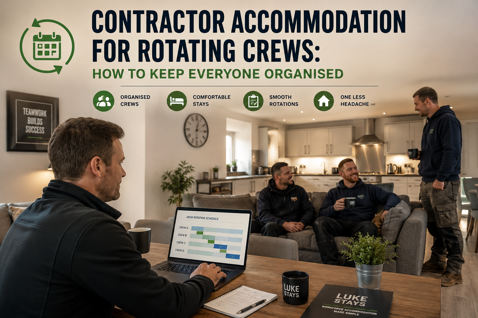 Contractor Accommodation for Rotating Crews: How to Keep Everyone Organised