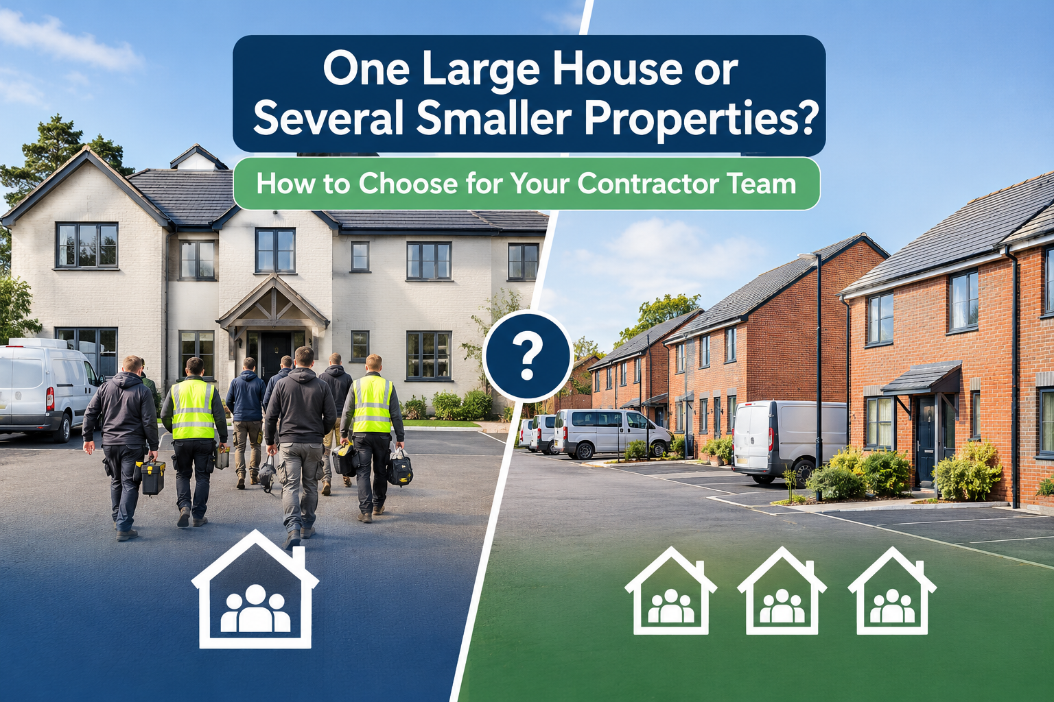 One Large House or Several Smaller Properties? How to Choose for Your Contractor Team